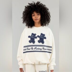 REVOLVE Just Be Fuc*ing Kind Sweatshirt in Cream The Mayfair Group